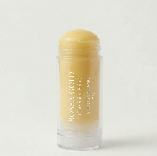 BOSSA Gold Balm - Solar Caramel & Pistachio Fragrance Balm.